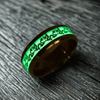 Bague Dragon Verte Fluorescente en Acier