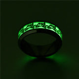 Cool Stainless Steel Luminous Dragon Rings for Men Women Dragon Totemn Glowing In Dark Couple Ring Wedding Bands