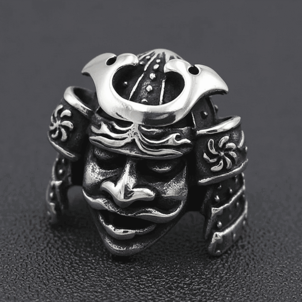 Bague en Acier Inoxydable CASQUE DE SAMOURAÏ