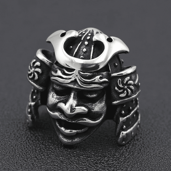 Bague en Acier Inoxydable CASQUE DE SAMOURAÏ