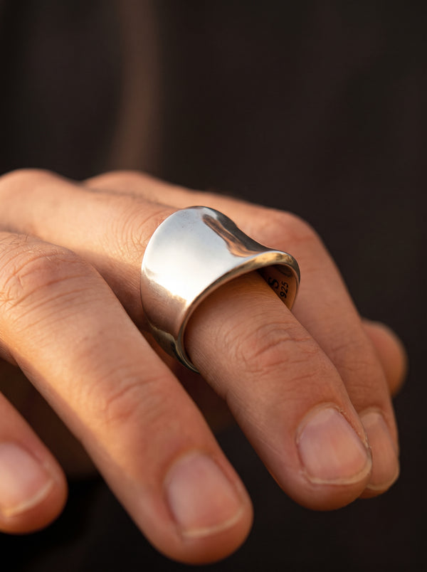 Bague en acier inoxydable Poli