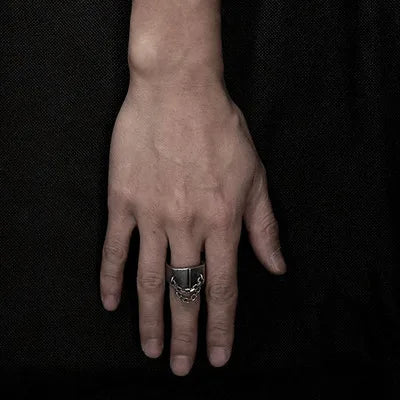 Bague Punk Vintage en Acier Inoxydable
