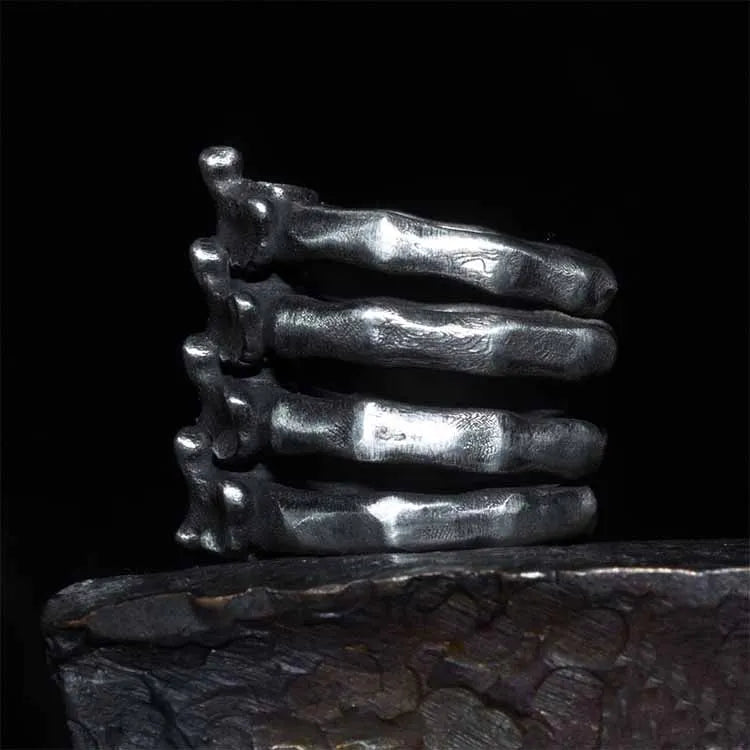 Bague Acier Colonne Vertebrale