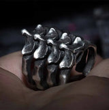 Bague Acier Colonne Vertebrale