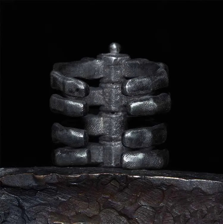 Bague Acier Colonne Vertebrale