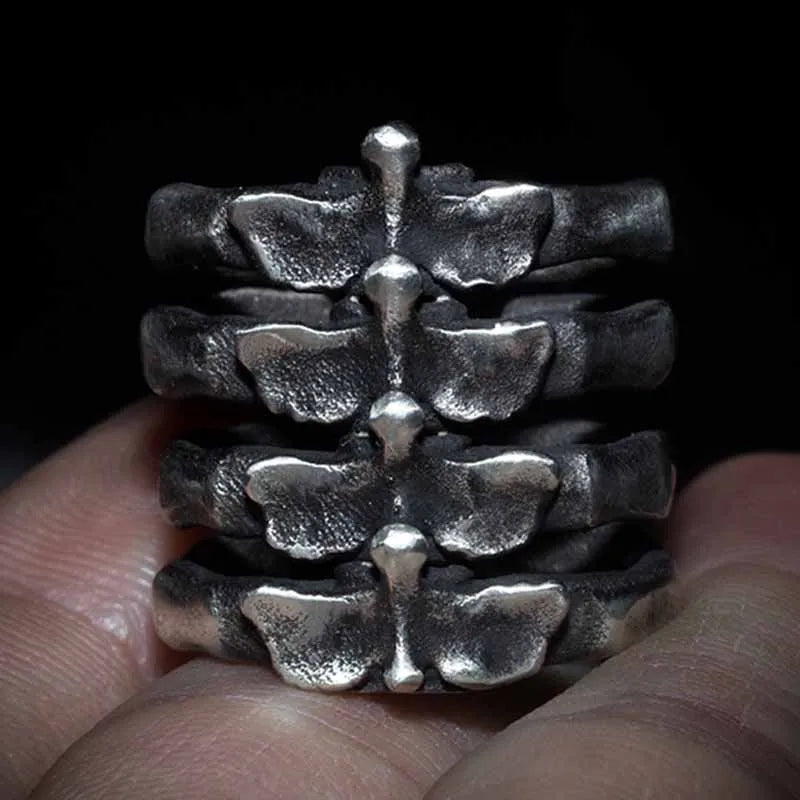 Bague Acier Colonne Vertebrale - 13