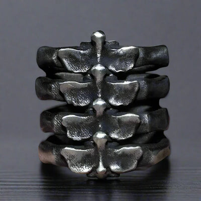 Bague Gothique Homme Acier COLONNE OSCILLANTE