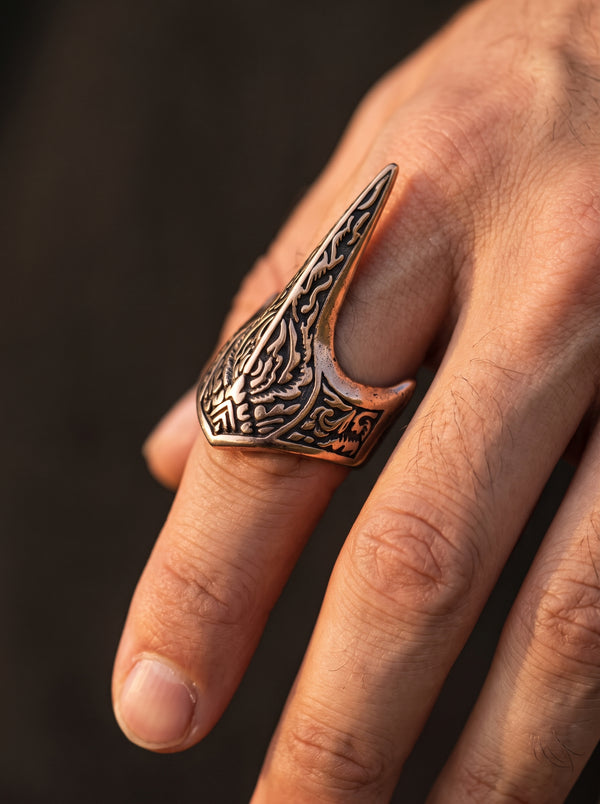 Bague Gothique Pointue Alliage - acier inoxydable Antique / Ajustable