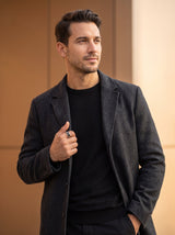 Bague Homme Argent Pierre NOIRE GRAVÉE portée, lookbook Stag