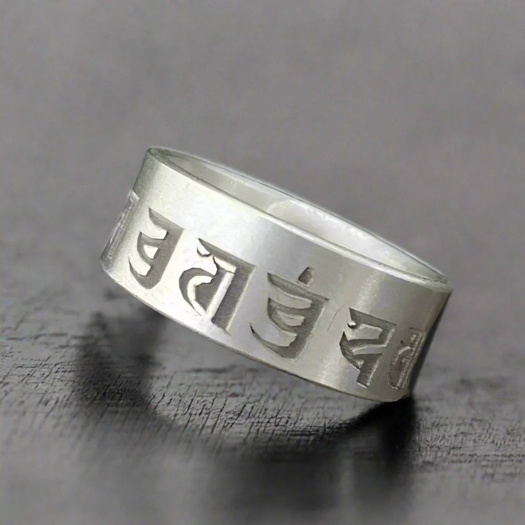 Bague Indienne Homme Ajustable ARGENTÉE