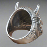 Bague japonaise en acier MASQUE DE SAMOURAÏ MENPO