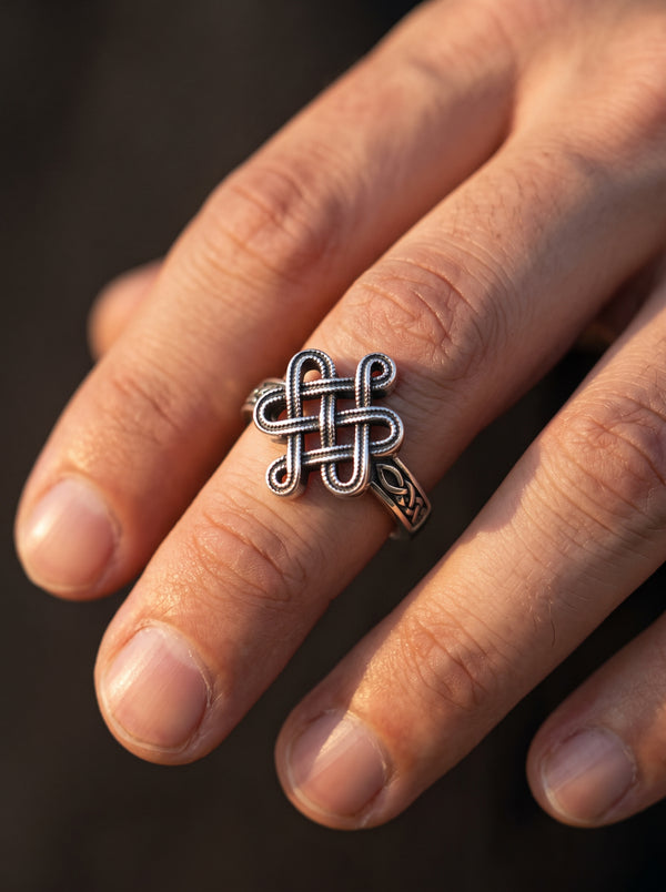 Adjustable Ring Men Vintage Minimalist - resizable / S0142