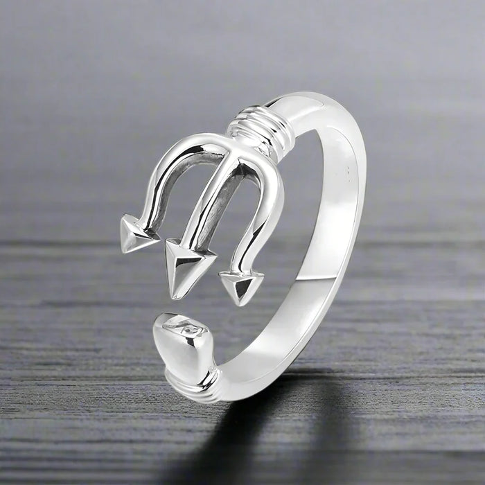 Bague Pirate Homme TRIDENT ARGENTÉ