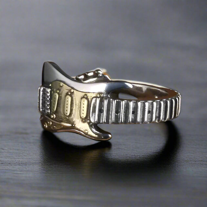 Bague Rock Homme Ajustable GUITARE ÉLECTRIQUE