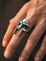 Bague Romaine Homme CASQUE GLADIATEUR MÉTAL portee lifestyle Stag