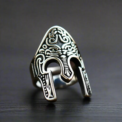 Bague Spartiate Homme CASQUE ANTIQUE