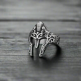 Stainless Steel Spartan Warrior Mask Ring Men’s Ancient Rome Ring Jewelry