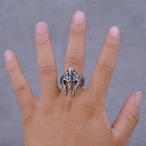 Stainless Steel Spartan Warrior Mask Ring Men’s Ancient Rome Ring Jewelry