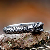 NEW 316L Stainless steel Nordic Mythology Giant dragon Animal ring Pagan Odin Amulet scandinavian fashion jewelry free