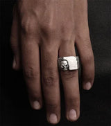 Unique Domineering Stainless Steel Heavy Sugar Skull Ring Mens Punk Rock Biker Jewelry