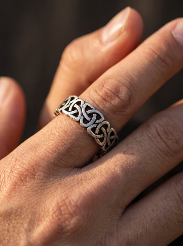 Bague Triskel en Acier Inoxydable - Argentée / 14