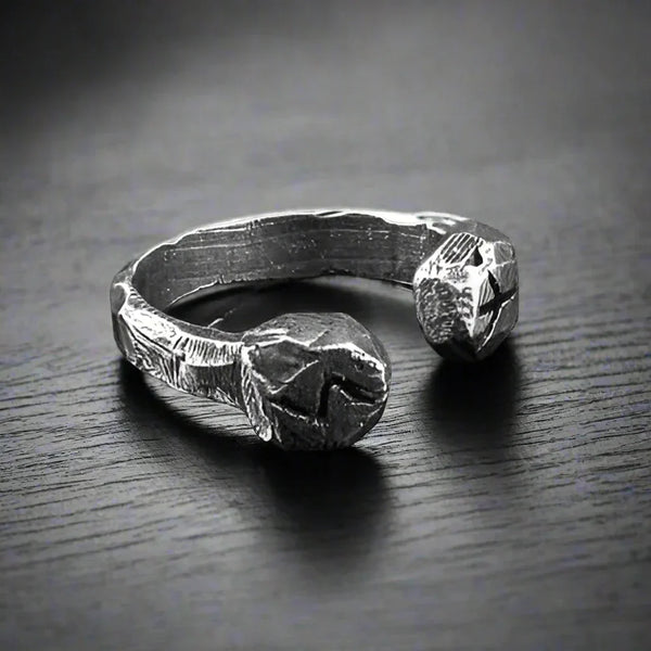 Bague Viking Runes Algiz Sowilo - Argentée / 14