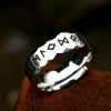 Bague Viking Argentée Taillée Acier - Argentée / 7