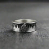 Bague Viking Acier Fenrir - Argentée / 14