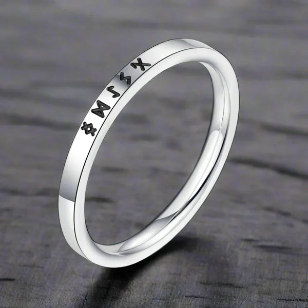 Bague Viking Minimaliste en Acier - 2mm / 6