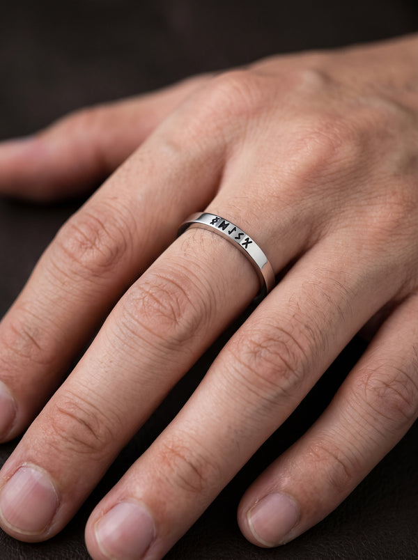Bague Viking Minimaliste en Acier - 2mm / 6