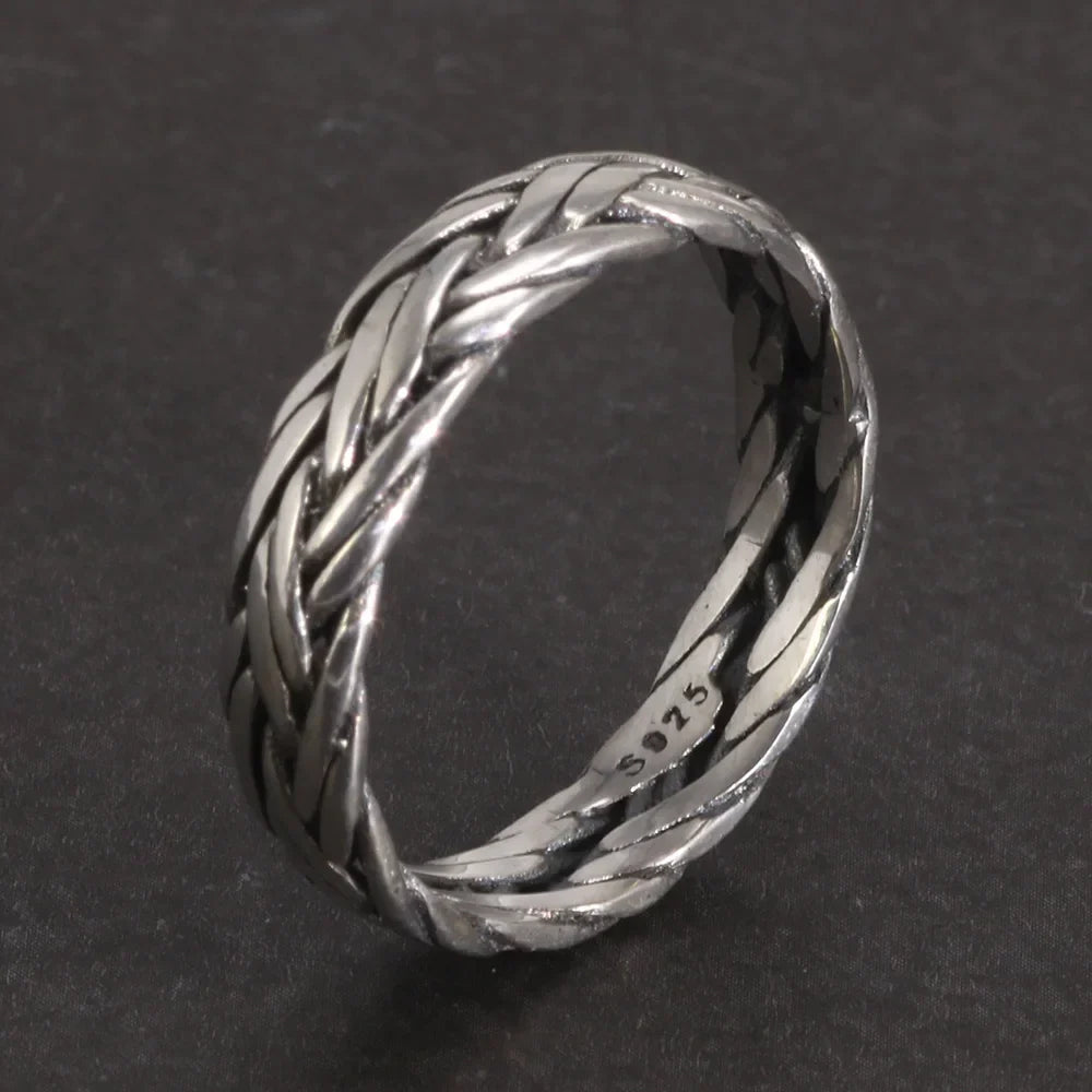 Bague Argent 925 Tressée