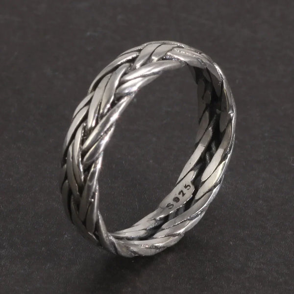 Bague Argent 925 Tressée