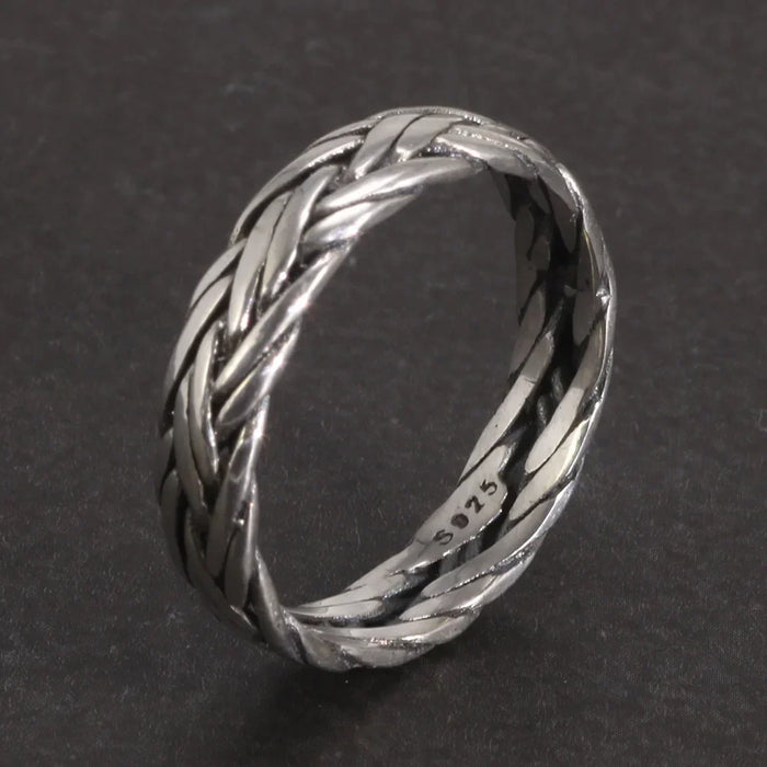 Bague Viking Homme Acier Inoxydable Celtique TRESSÉE