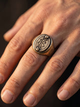 Bague Vintage Homme Ajustable SK CLUB portee lifestyle Stag
