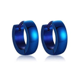 Boucle créole bleue homme