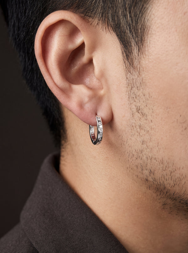 Boucles d'oreille pour hommes diamants