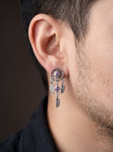 Boucle d'Oreille Homme ATTRAPE-RÊVE (Paire) portee lifestyle Stag