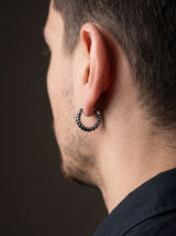 Boucle d'Oreille Homme BIKER (Paire) portee lifestyle Stag