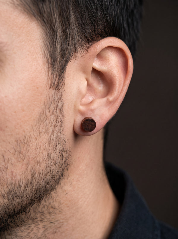 Boucle d’Oreille Homme BOIS (Paire)