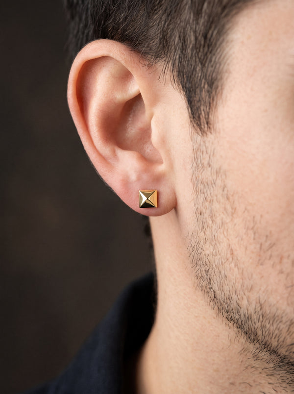 Boucle d’Oreille Homme CARRÉ (Paire)