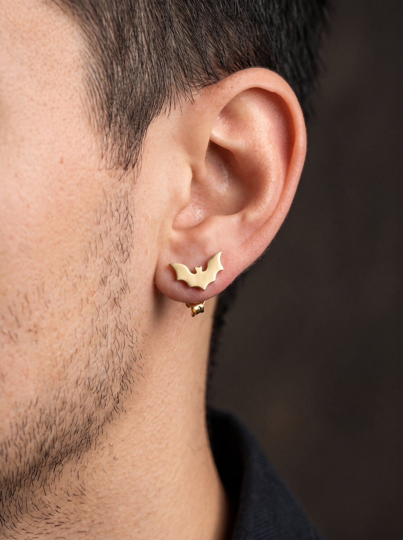 Boucle d'Oreille Homme CHAUVE-SOURIS (Paire)
