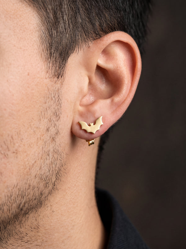 Boucle d’Oreille Homme CHAUVE-SOURIS (Paire)