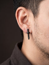 Boucle d'Oreille Homme DAGUE (Paire) portee lifestyle Stag