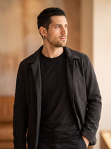 Boucle d'Oreille Homme DAGUE (Paire) portée, plan large