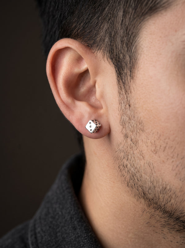 Boucle d’Oreille Homme DÉ (Paire)