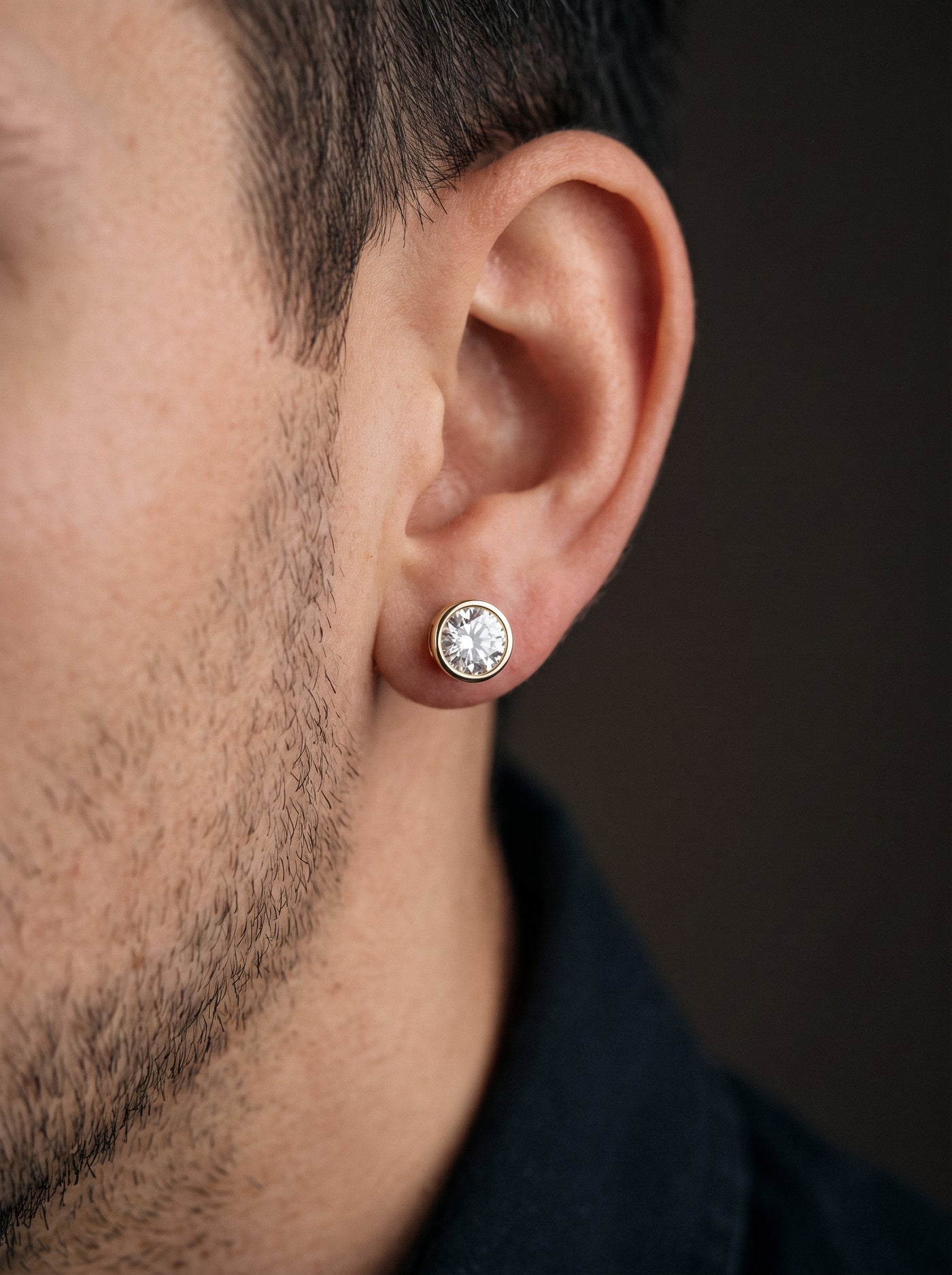 Boucle d'Oreille Homme DIAMANT MOISSANITE (Paire)