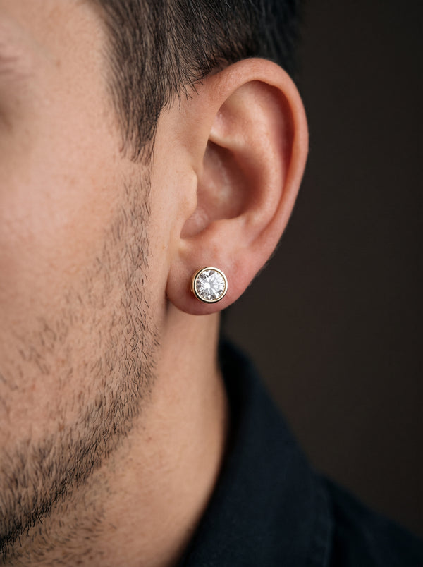 Boucle d’Oreille Homme DIAMANT MOISSANITE (Paire)