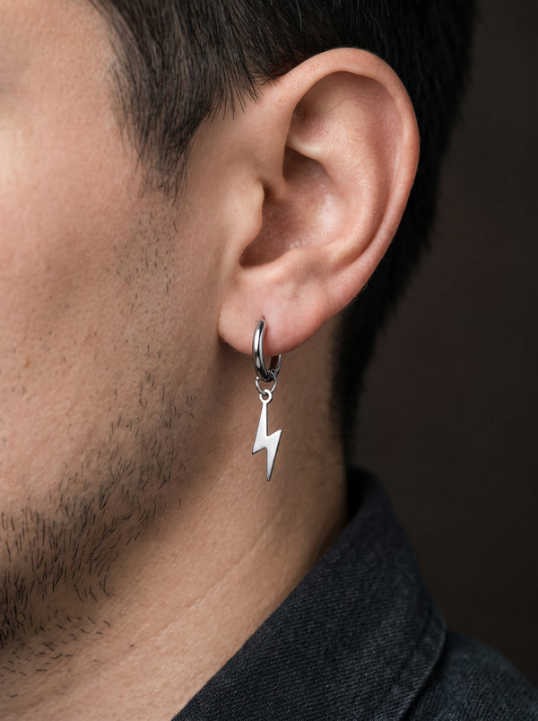 Boucle d’Oreille Homme ÉCLAIR (Paire)