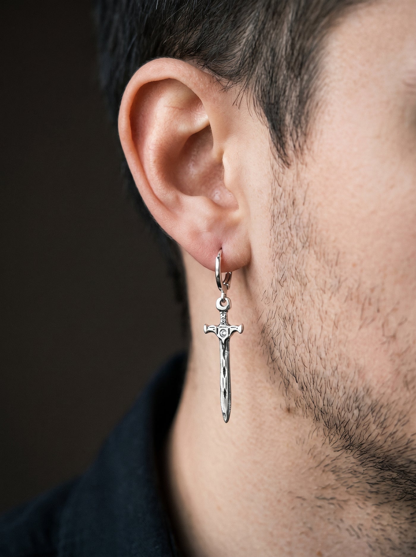 Boucle d'Oreille Homme ÉPÉE (Paire)