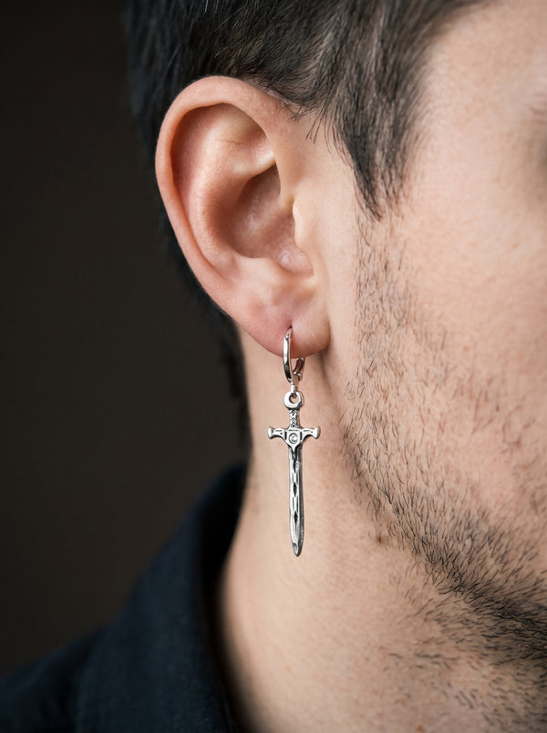 Boucle d’Oreille Homme ÉPÉE (Paire)